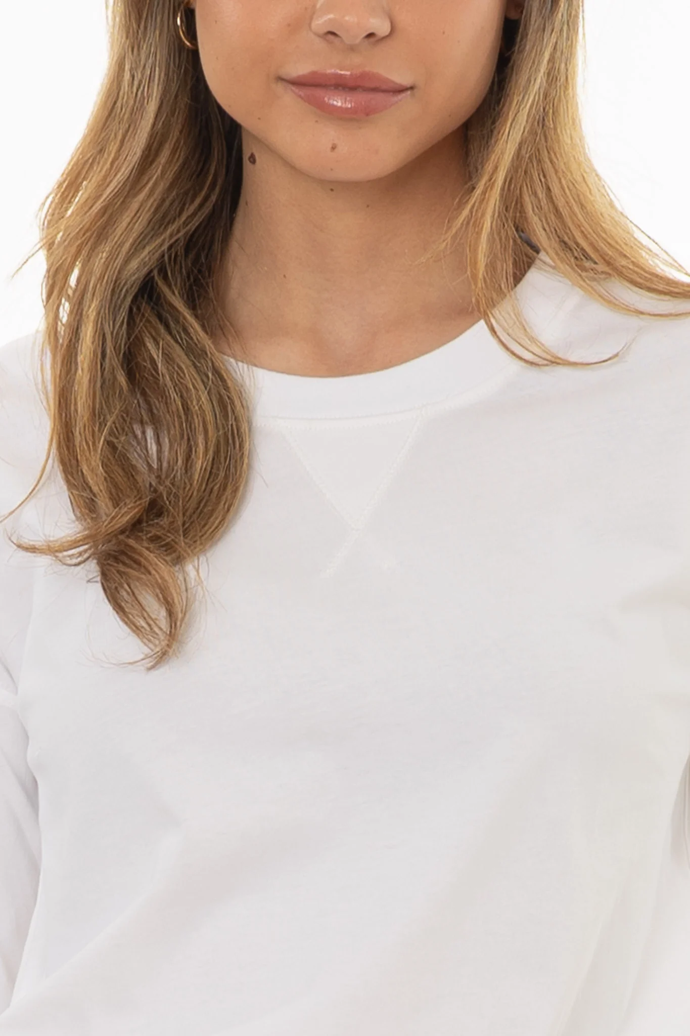 White Relaxed Fit long Sleeve T-Shirt - Image 2