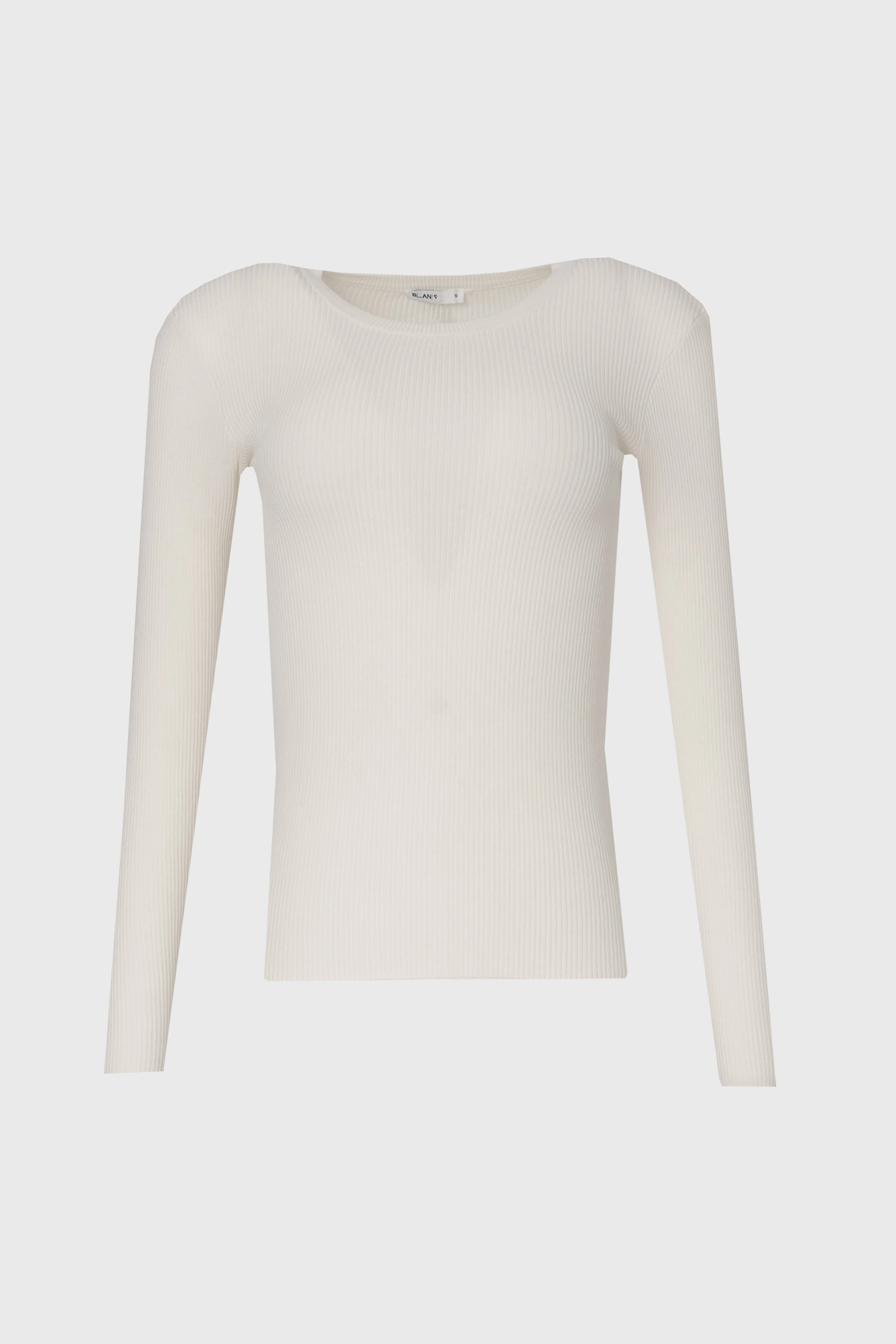 White Ribbed Knit Top - Image 6