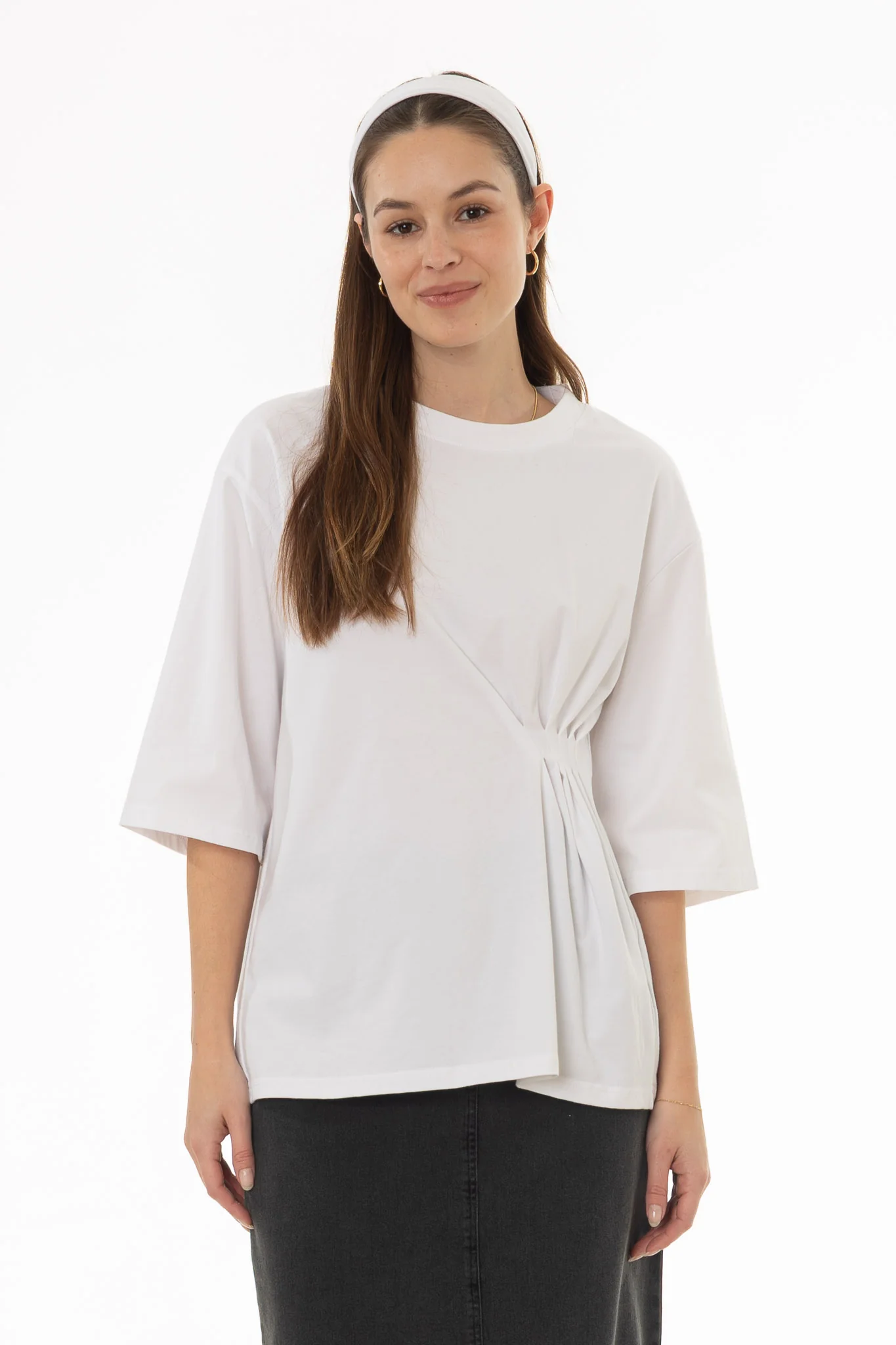 White Side Cinched T-Shirt - Image 5
