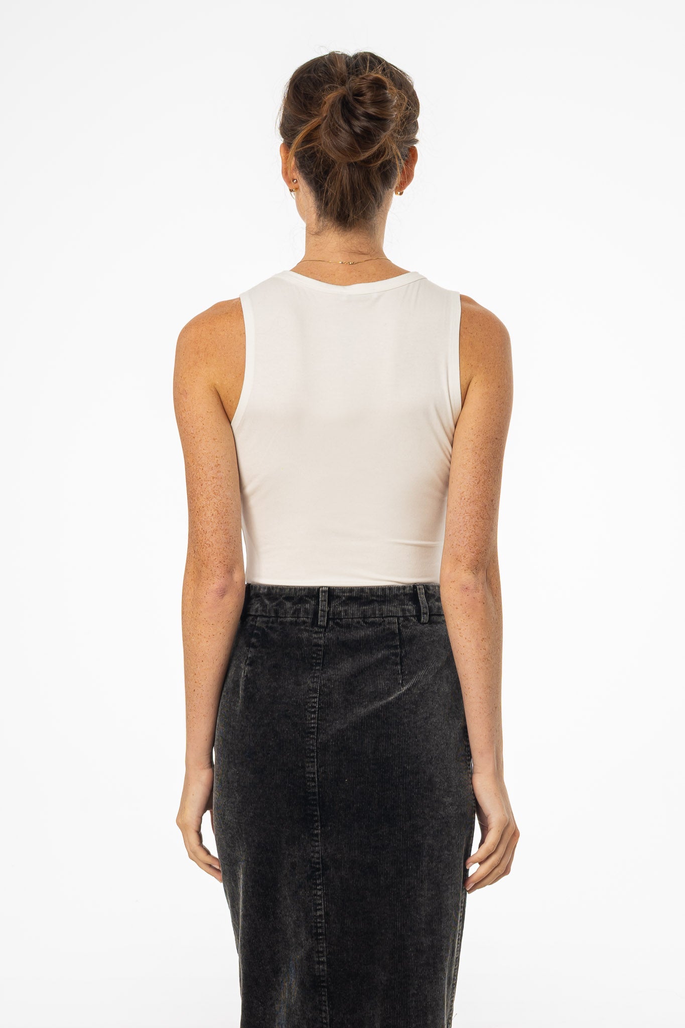 White Solid Tank Top - Image 3