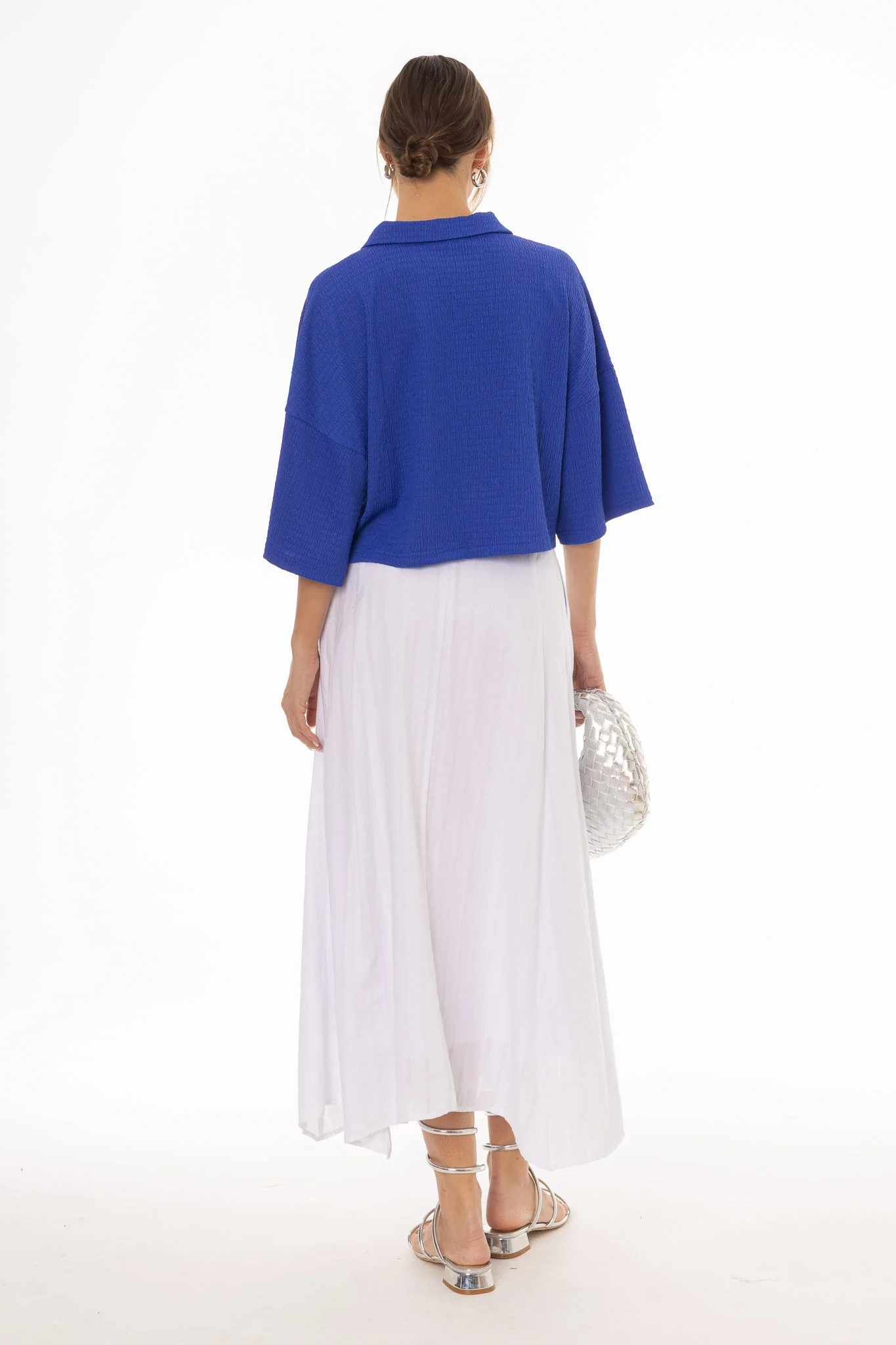 White Striped Maxi Skirt - Image 3