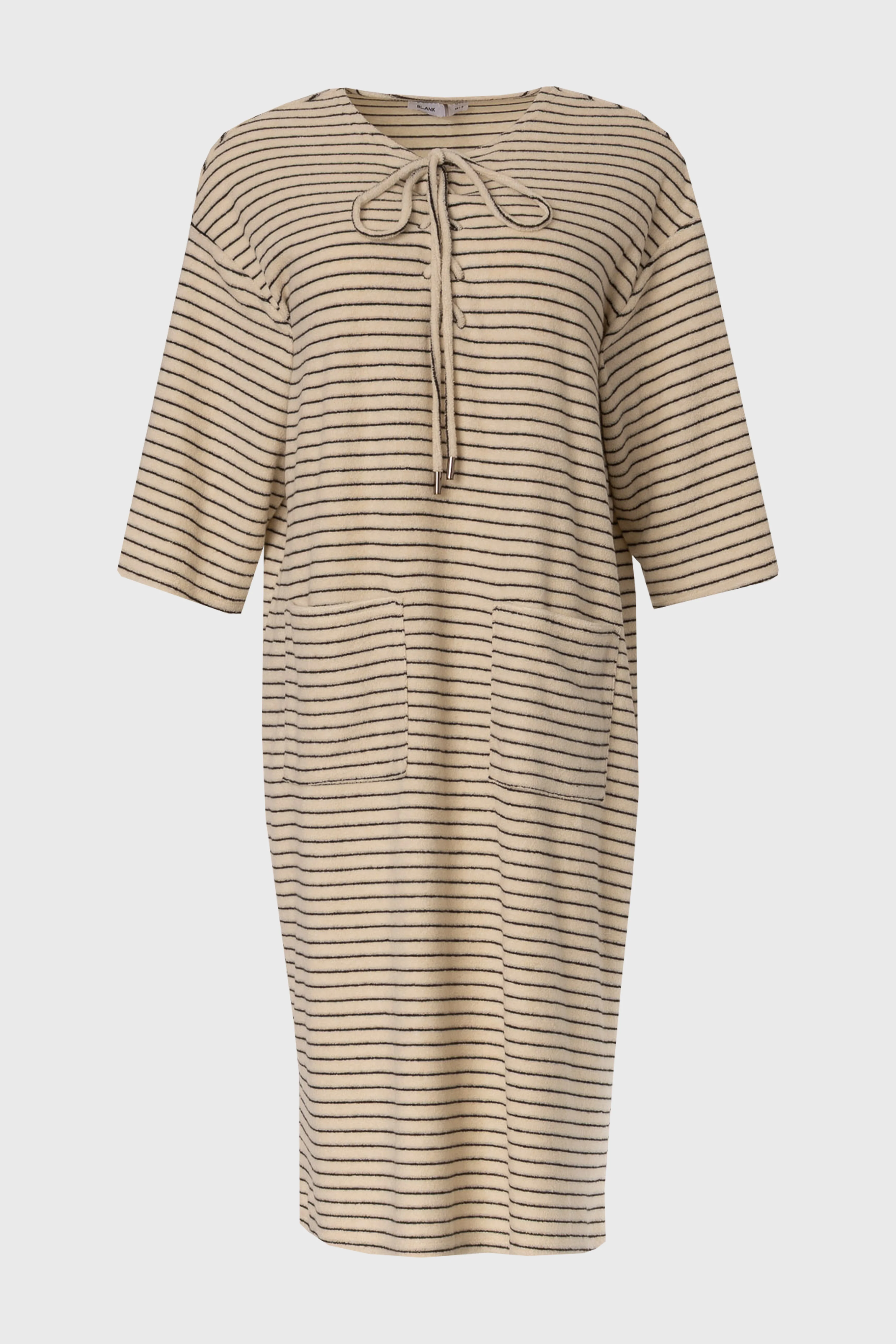 White Striped Terry Dress - Image 6