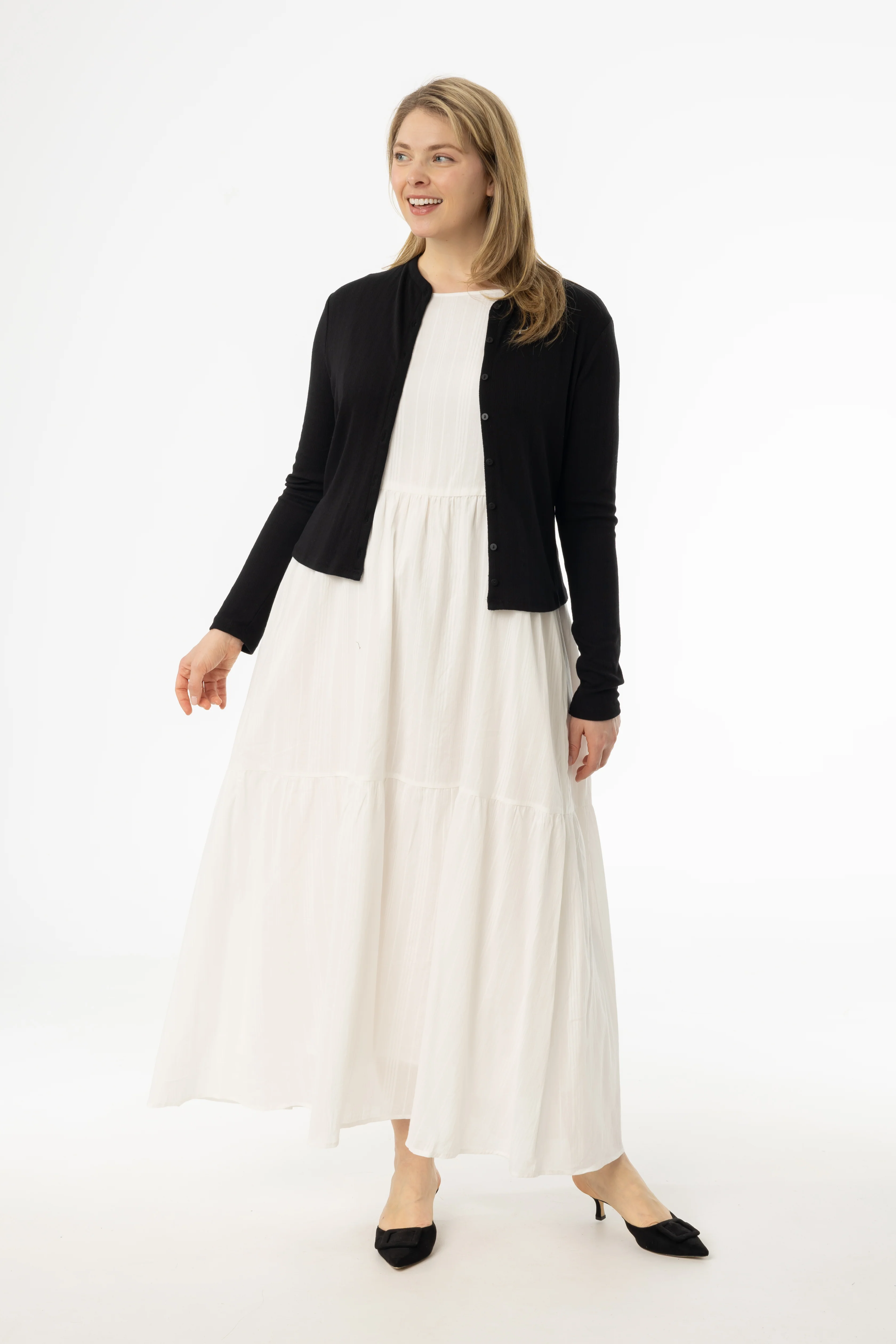 White Tiered Jumper - Image 4