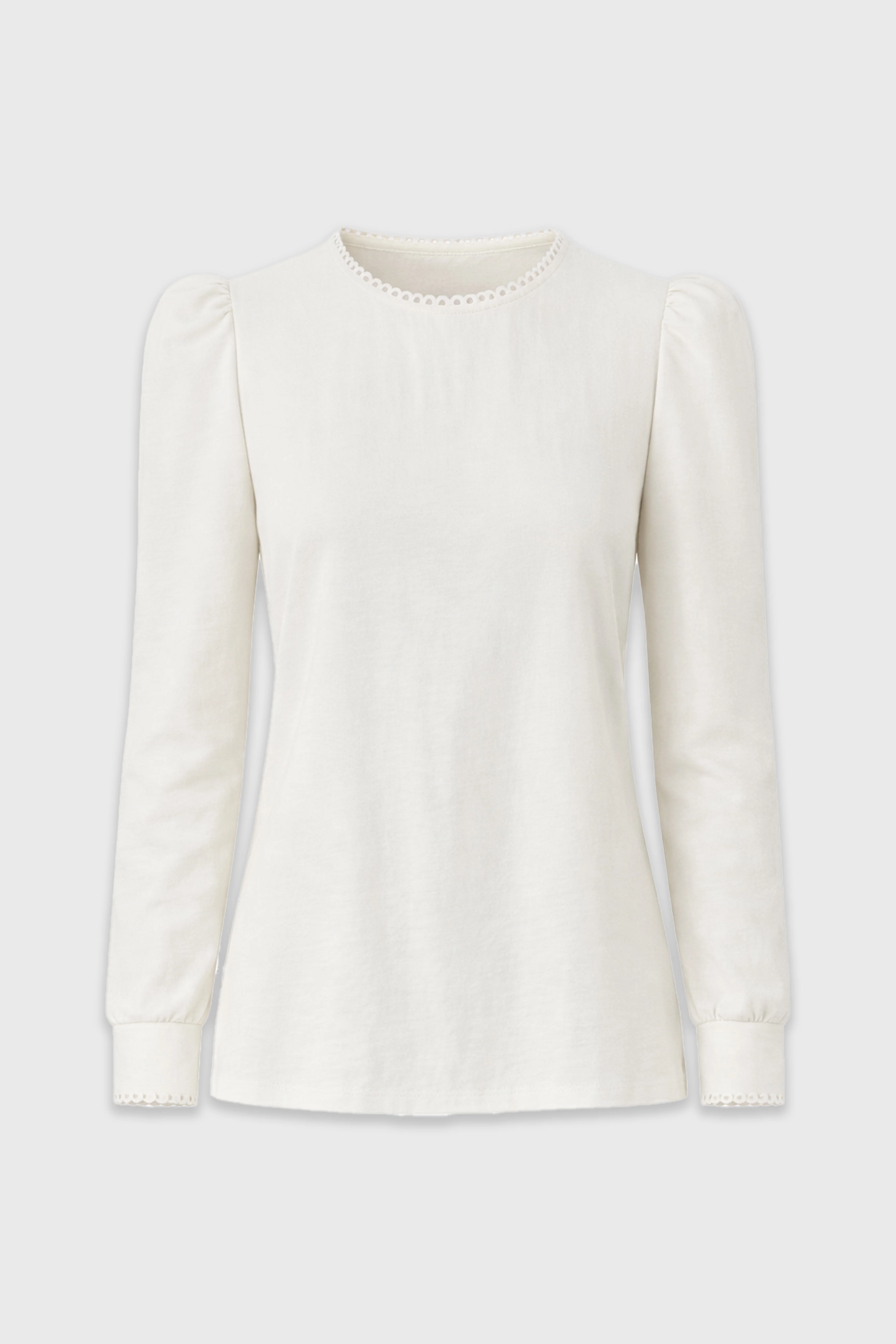White Trim Detail Blouse - Image 6
