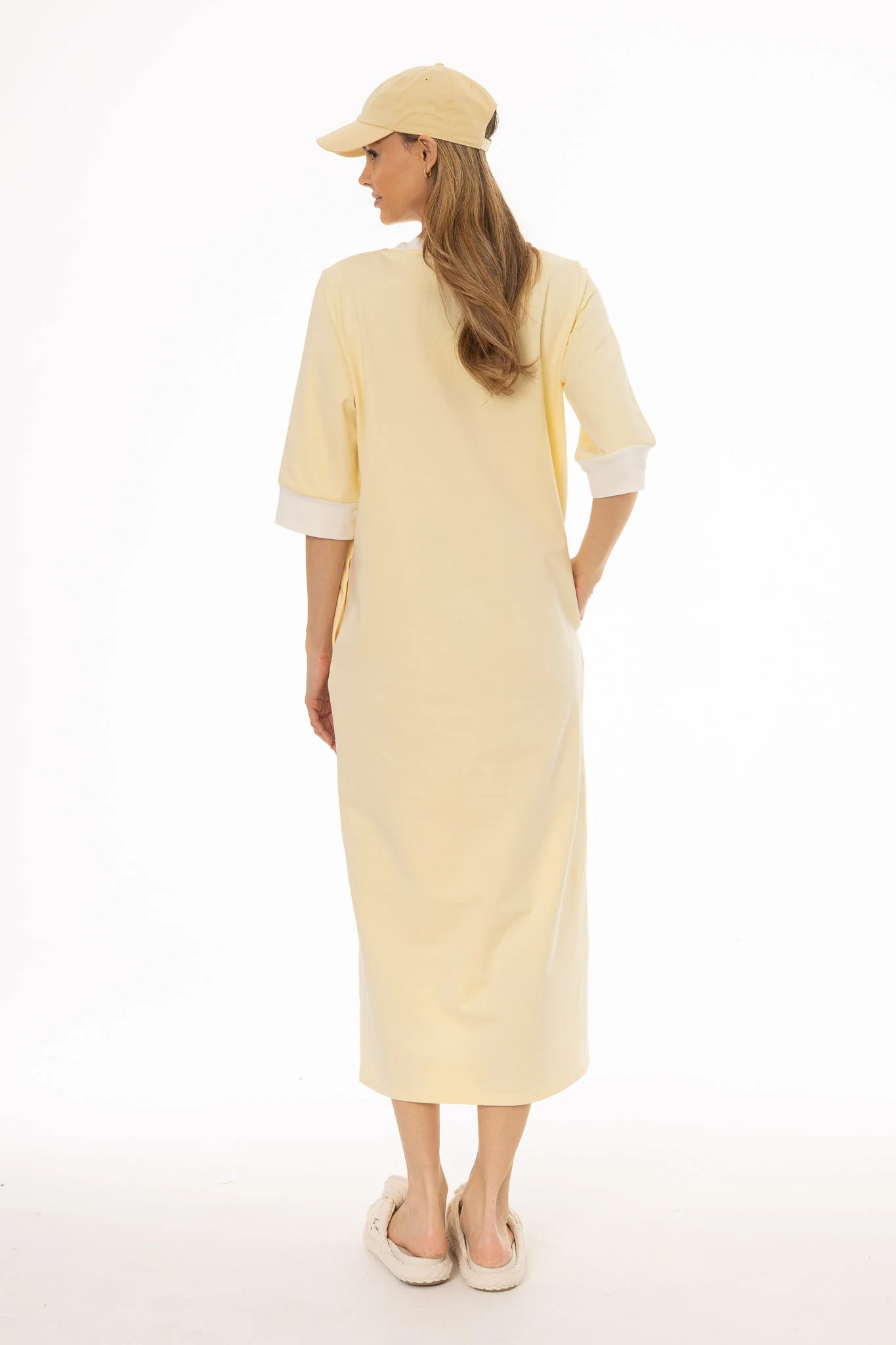 Yellow Contrast T-Shirt Dress - Image 4
