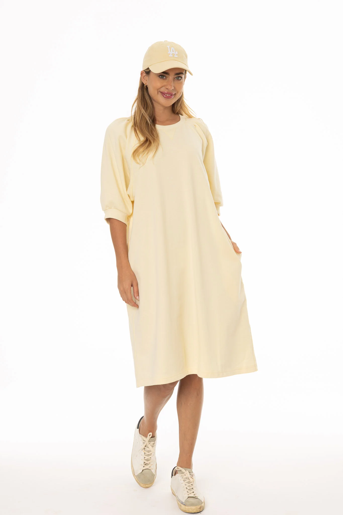 Yellow French Terry Dress - Image 4