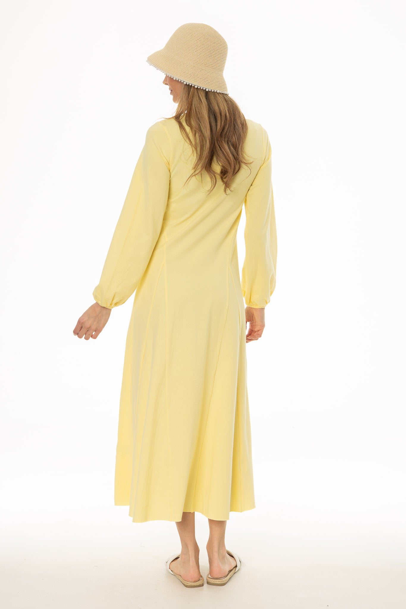 Yellow Godet Seam Maxi Dress - Image 4