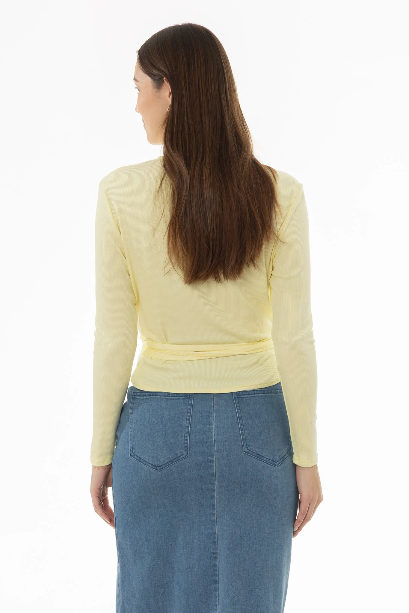 Yellow Ribbed Tie T-Shirt - Image 4