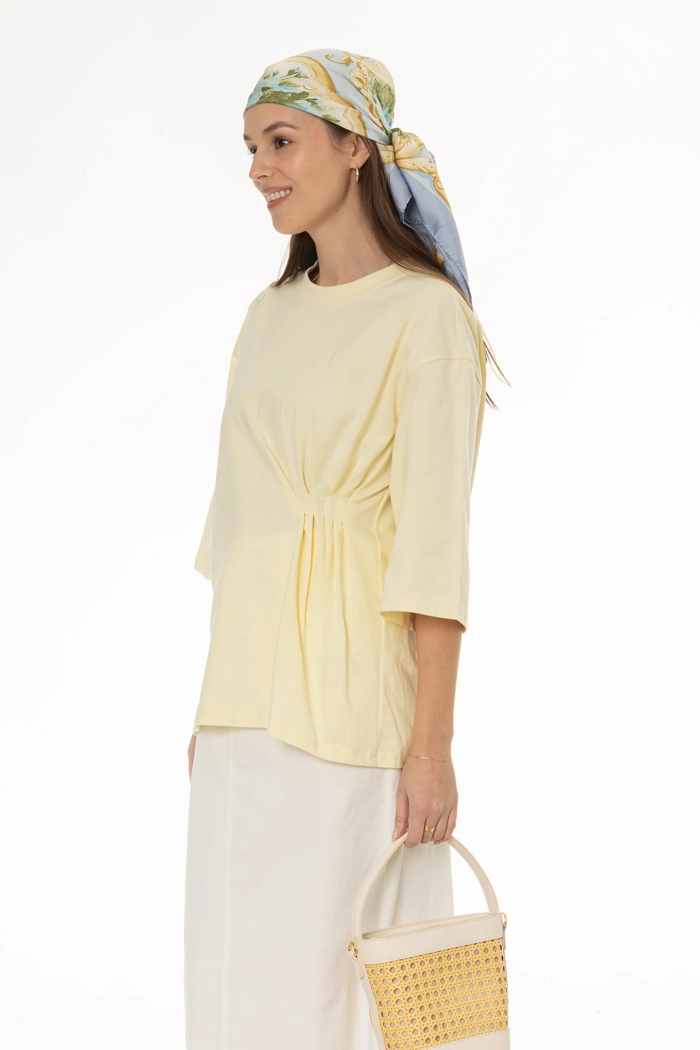 Yellow Side Cinched T-Shirt - Image 4