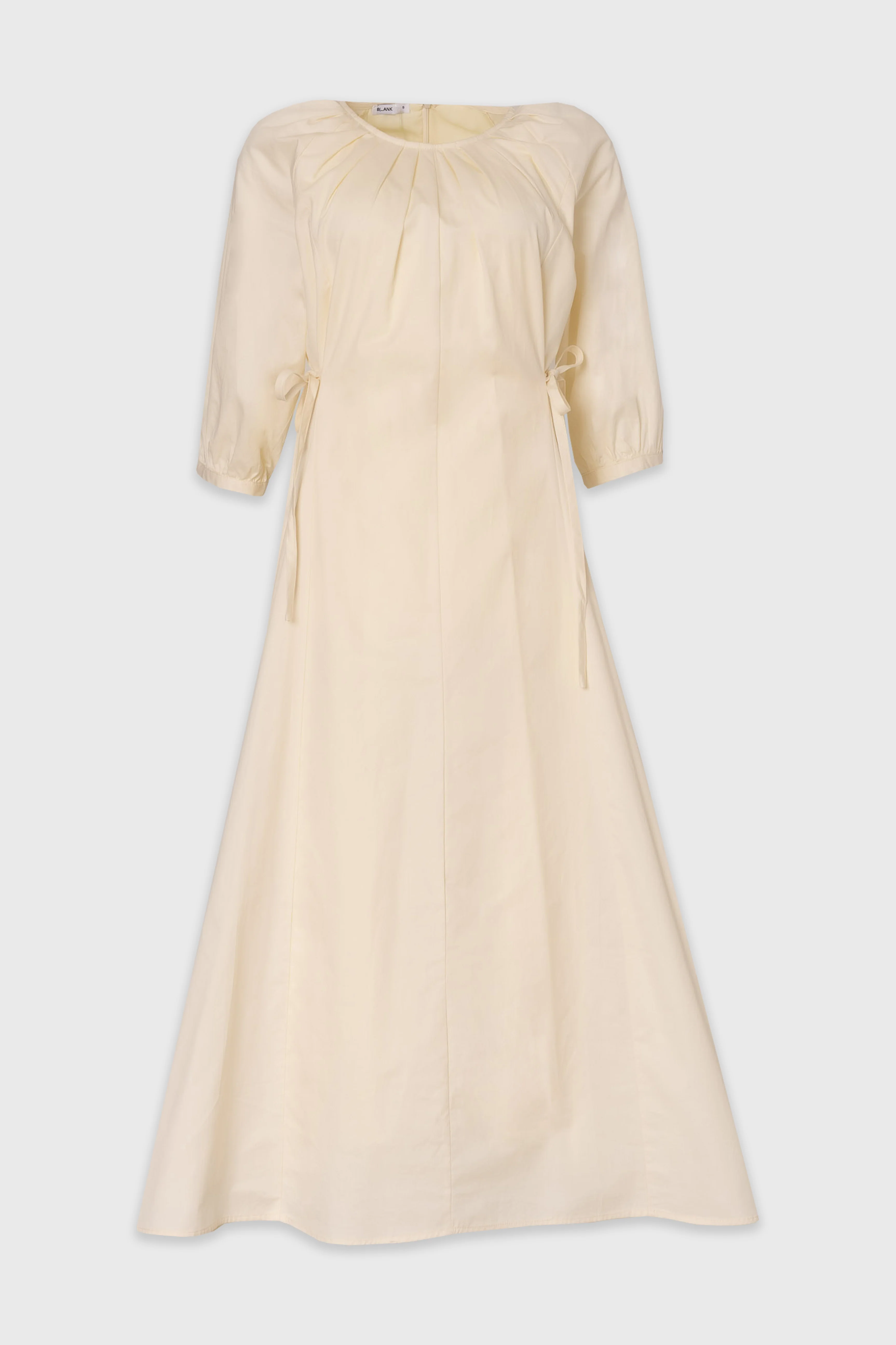 Yellow Side Tie Cotton Maxi Dress - Image 6