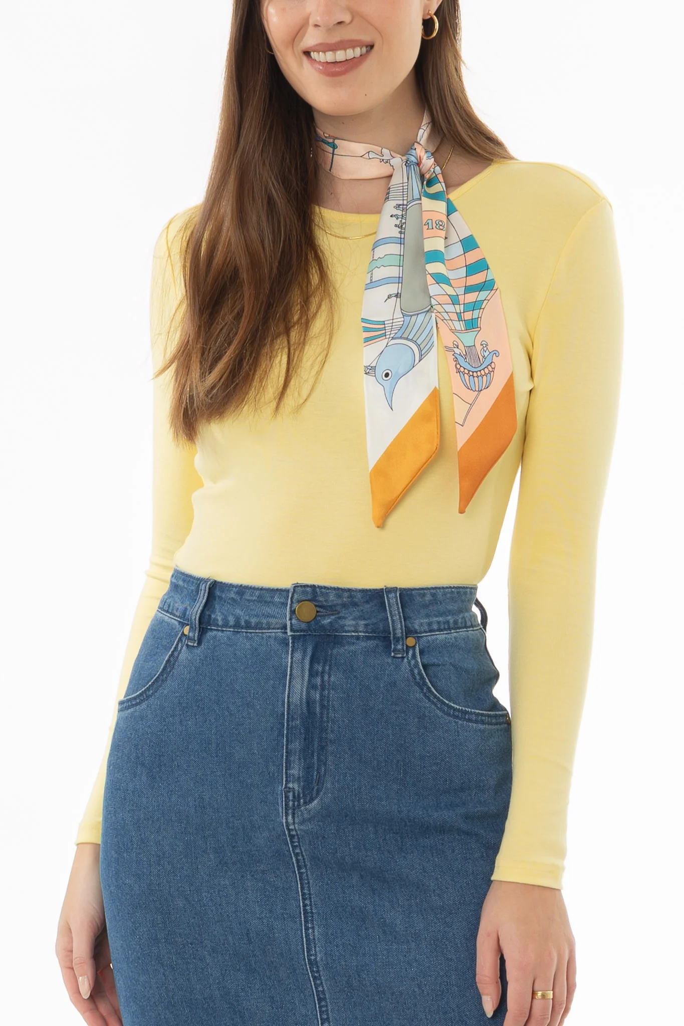 Yellow Solid Long Sleeve T-Shirt - Image 2
