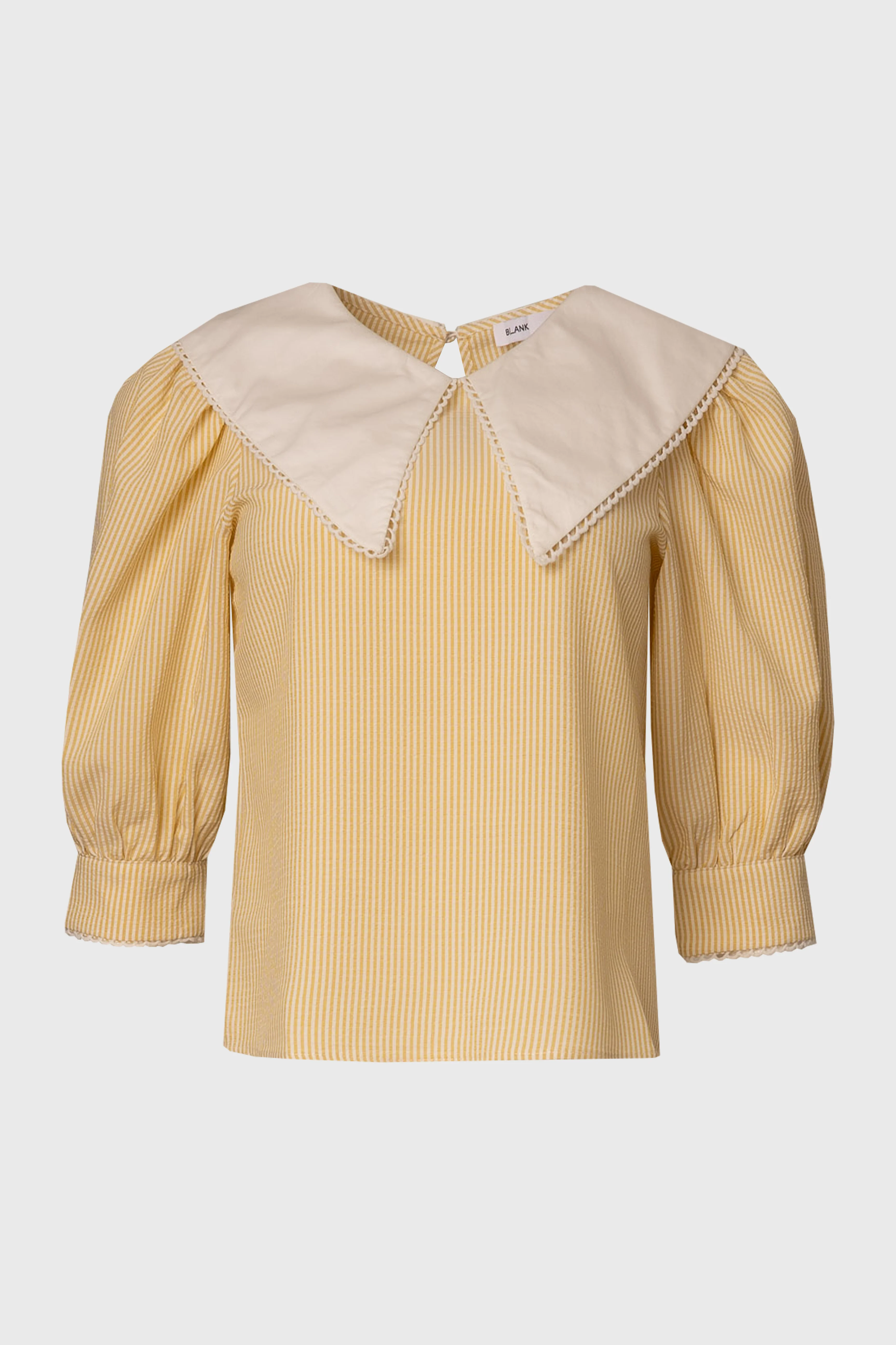 Yellow Striped Seersucker Blouse - Image 6